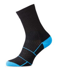 Merino Blend Cycling Socks - Black/Blue