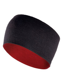 Merino Cycling Headband - Red / Black