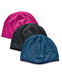 Merino Wool Striped Reverse Beanie