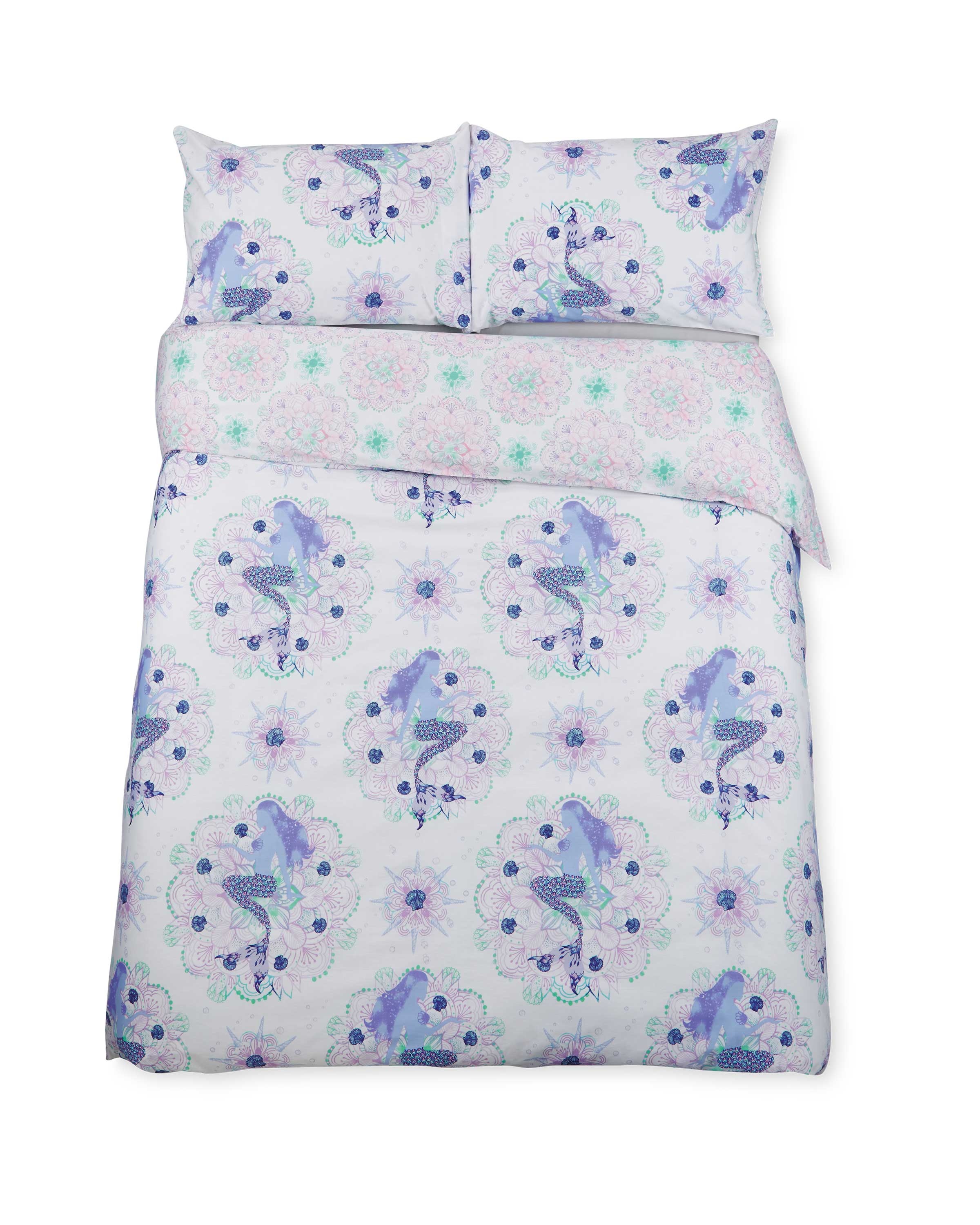 Mermaid Double Duvet Set Aldi Uk