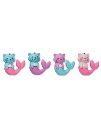 Script Mermaid Erasers 4 Pack