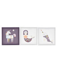 Mermaid Kids' Room Canvas Set