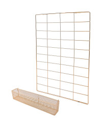 Copper Long Metal Grid Noticeboard