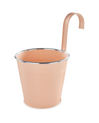 Gardenline Metal Pot with Hook - Peach