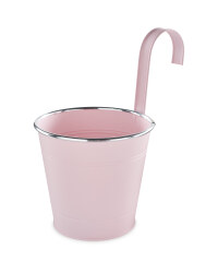 Gardenline Metal Pot with Hook - Pink