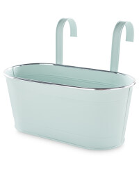 Gardenline Metal Trough With Hooks - Teal