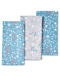 Festive Mistletoe Tea Towel 3 Pack
