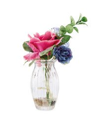 Mixed Bouquet in Glass Vase