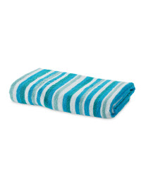 Mixed Stripe Bath Towel - Green & Grey