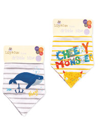 Monster/Sea Life Dribble Bibs 6 Pack