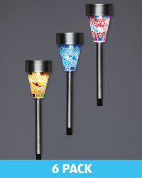 Mosaic Stake Lights Yellow/Blue