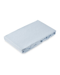 Moses Basket Fitted Sheet 2-Pack - Blue