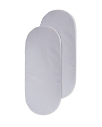 Lily & Dan Moses Basket Sheet 2 Pack - Grey