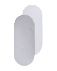 Lily & Dan Moses Basket Sheet 2 Pack - Grey/White