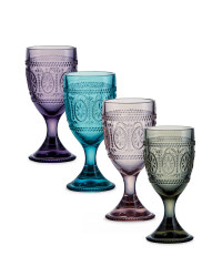 Wine Glasses 4 Pk - Multi Coloured