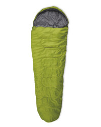 Mummy Sleeping Bag Left Zip - Green/Grey