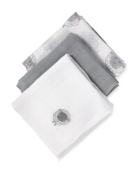 Muslin Cloths 3-Pack Grey Sheep