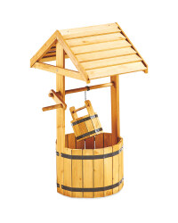 Natural Wishing Well Wooden Planter