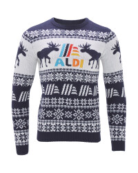 Navy Aldi Mania Xmas Jumper