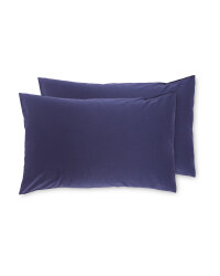 Navy Easy Care Pillowcase Pair