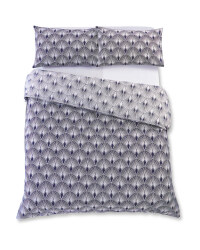 Navy Fan Double Printed Duvet Set