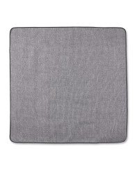 Navy Herringbone Picnic Blanket