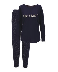 Navy Ladies' Glitter Pyjamas