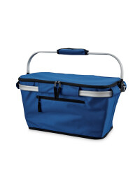 Navy One-Handle Shopping Basket