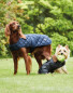 Navy Quilted Dog Coat