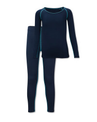 Kids' Navy Ski Base Layer Set