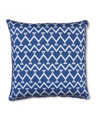 Navy Zig Zag Outdoor Cushion