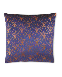 Navy/Gold Deco Printed Cushion