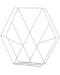 Hexagon Cross Magazine Storage Rack - Grey