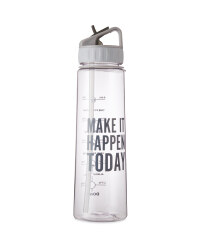 Grey Hydration Tracker Bottle