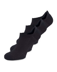 No Show Sports Socks 3 Pack - Black
