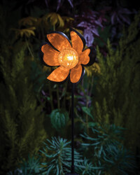 Noma Solar Flower Ball Stake Light