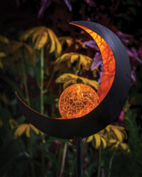 Solar Moon Crackle Ball Stake Light