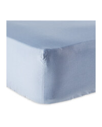 Non-Iron Double Fitted Sheet - Blue