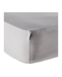Non-Iron Double Fitted Sheet - Charcoal