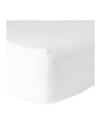 Non-Iron Double Fitted Sheet - White