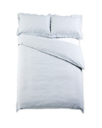Non-Iron Grey Double Duvet Set
