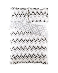 Non-Iron Zig Zag Double Duvet Set