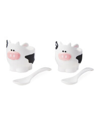 Cow Novelty Egg Cup Set