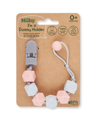 Nuby Dummy Clip - Pink