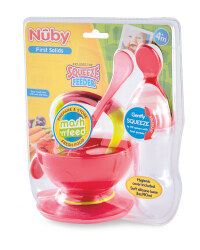 Nuby Mash & Feed with Feeder - Pink/Green