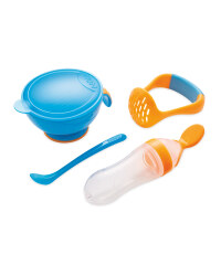 Nuby Mash 'N' Feed Pot - Blue/Orange