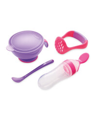 Nuby Mash 'N' Feed Pot - Pink/Purple