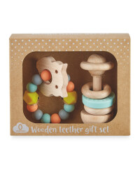 Nuby Owl Wooden Teether Gift Set