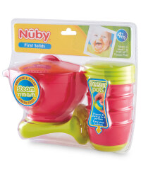 Nuby Steam & Mash with Freezer Pots - Pink/Green