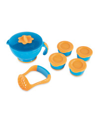 Nuby Steam 'N' Mash Freezer Set - Blue/Orange